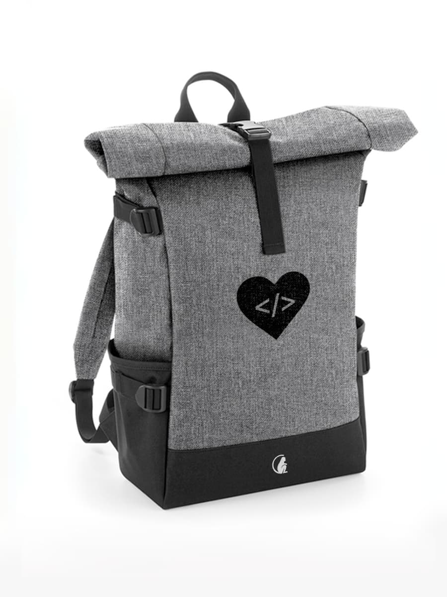 Mochila Roll-Up Love Coding