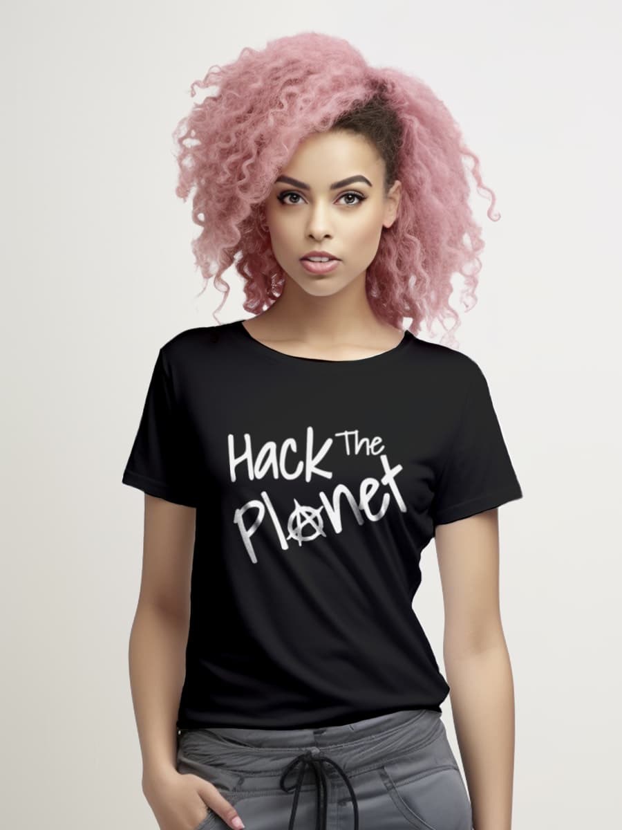 Camiseta mujer Hack The Planet