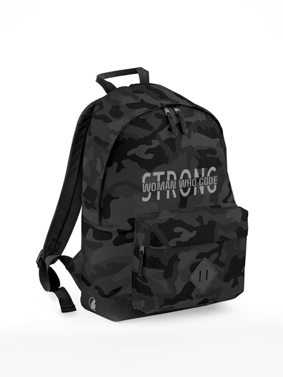 Mochila camo Strong Woman Who Code